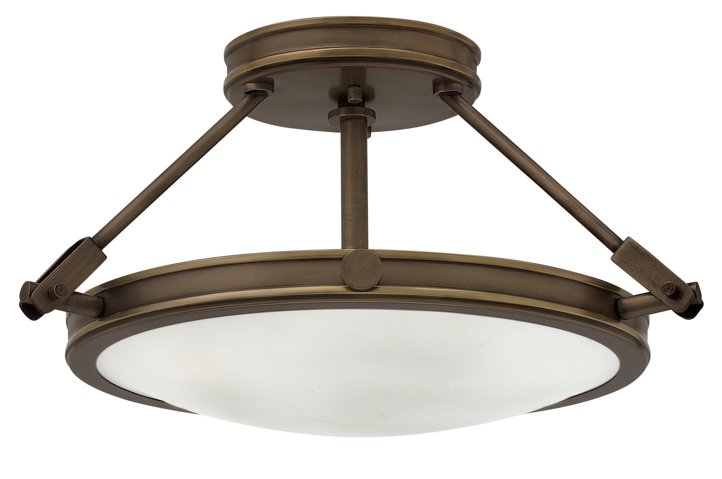Hinkley Collier 3 -Light 15.25-in Oil rubbed Bronze Flush Mount Light 6588918