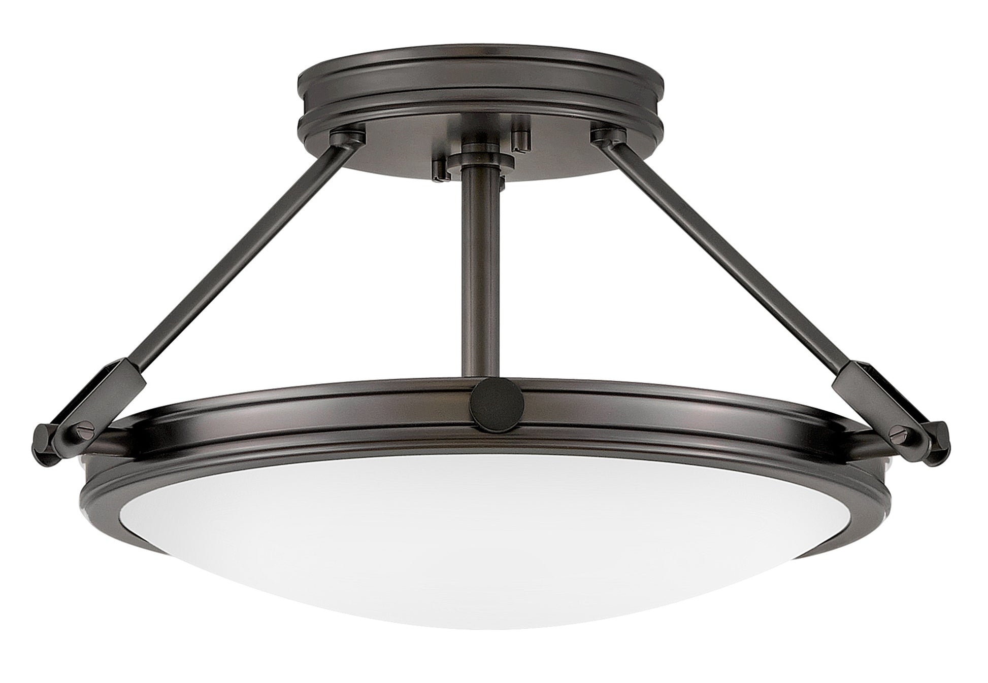 Hinkley Collier 3 -Light 15.25-in Satin Black Flush Mount Light 6588917