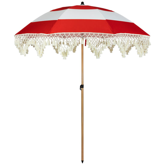 Northlight 6.5-Feet Aluminum White No-tilt Misting Patio Umbrella