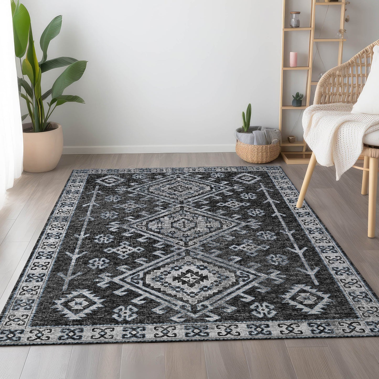 Addison Rugs Mayfield AMF73SH 8 x 10 (ft) Loomed Shadow Rectangular Indoor Abstract Machine washable Pet Friendly Area rug