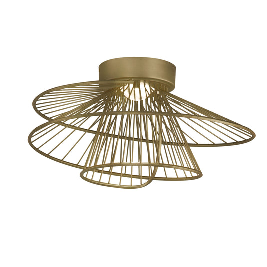 Maxim Lighting Zeta 1 -Light 20-in Antique Brass Indoor/Outdoor Integrated LED Flush Mount Light