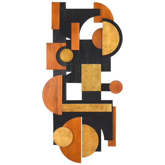 Empire Art Direct Amber Embraces I Jane Yu Unframed 48-in H x 24-in W Modern Wood 3D art