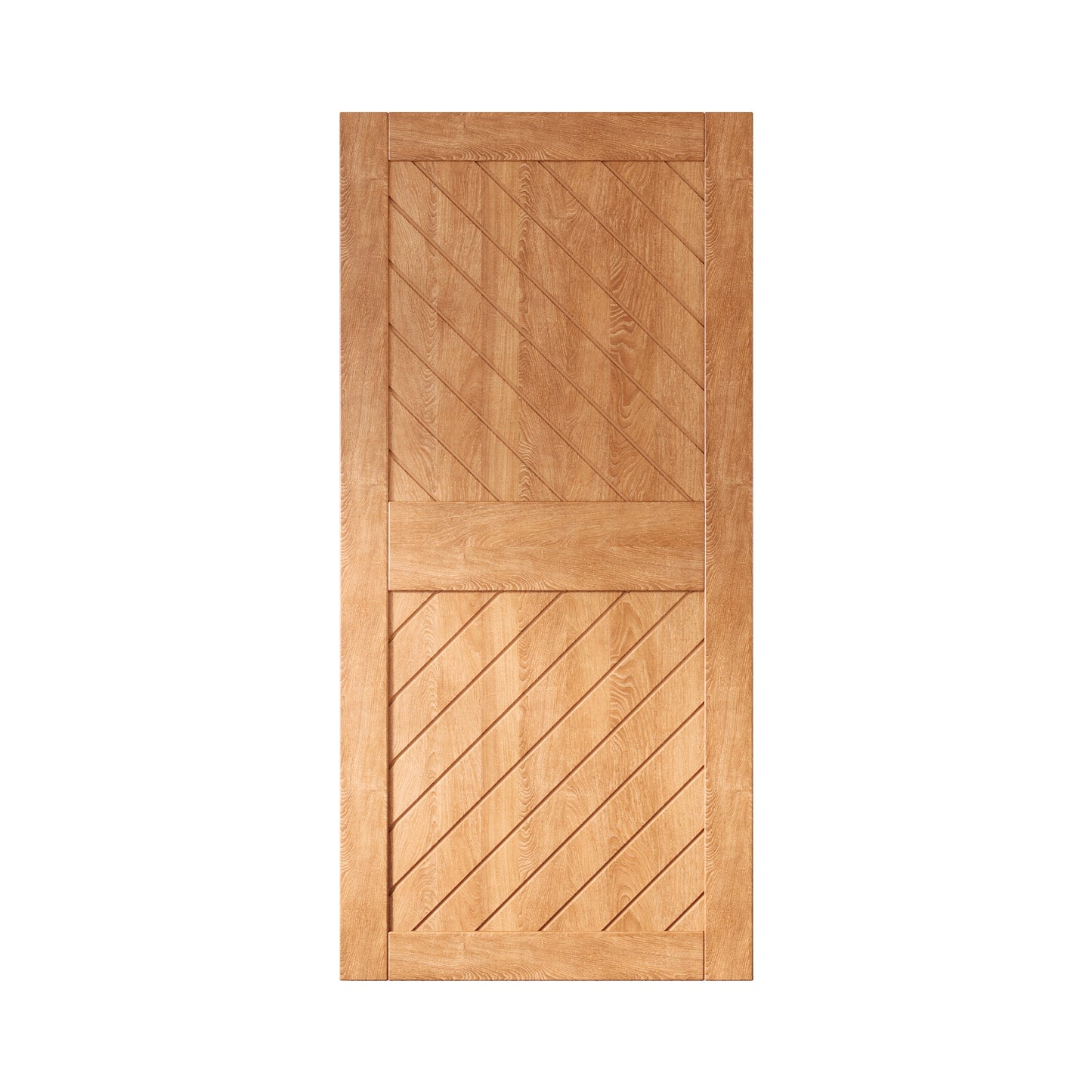 HOMACER 32-in x 84-in Early American Prefinished Non-standard Pine Wood Solid core Single Barn Door (Hardware Not Included)