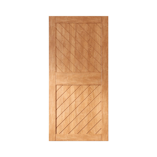 HOMACER 32-in x 84-in Early American Prefinished Non-standard Pine Wood Solid core Single Barn Door (Hardware Not Included)