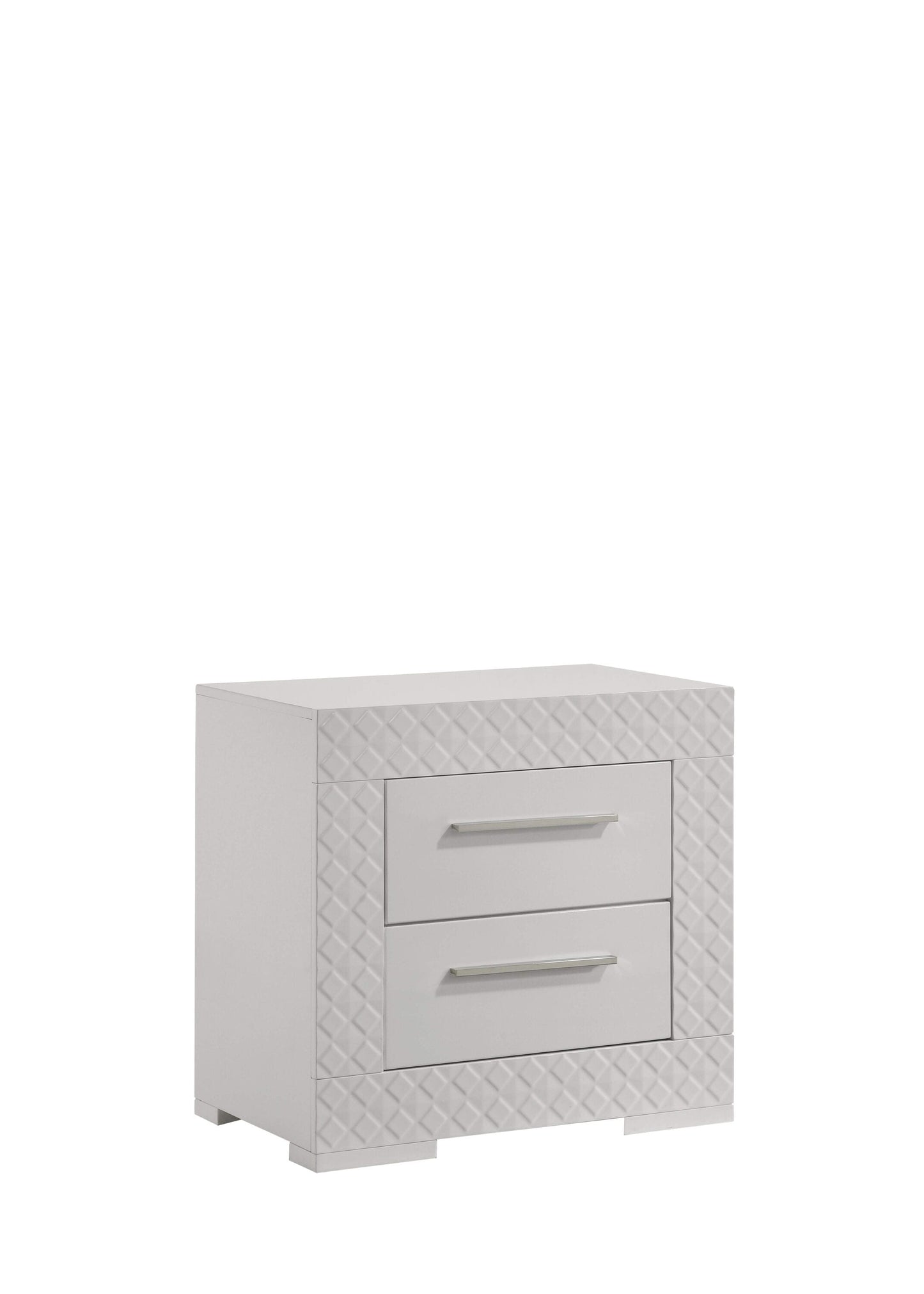 Galaxy White 2 -Drawer 15.55-in W x 24.8-in H Modern Nightstand