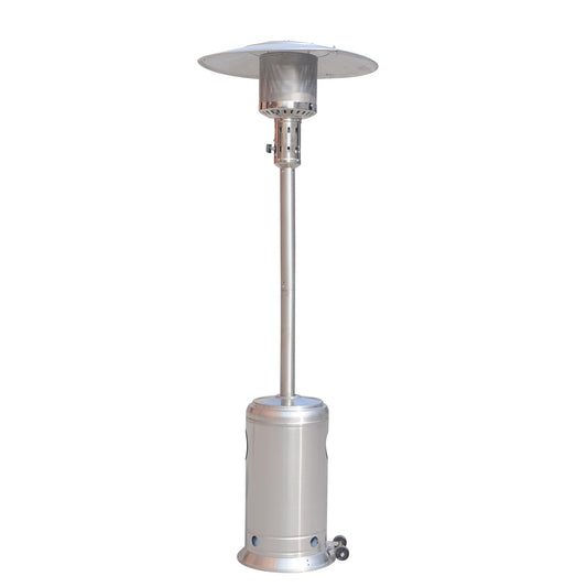 BABOOM 47000 -BTU Silver Stainless steel Floorstanding Liquid propane Patio Heater