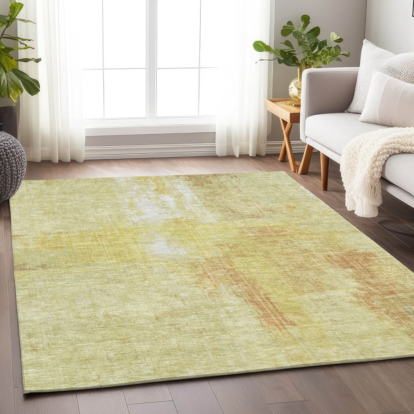 Addison Rugs Chantille ACN1759WH 9 x 12 (ft) Loomed Wheat Rectangular Indoor/Outdoor Machine washable Pet Friendly Area rug