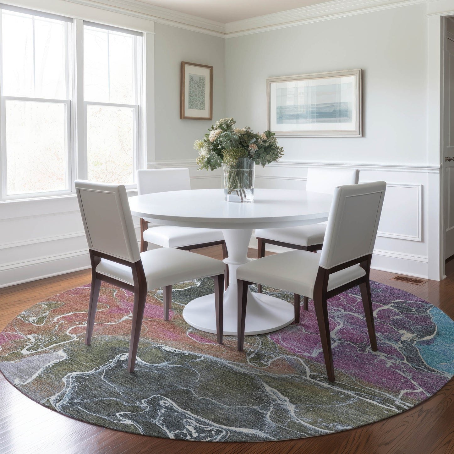 Addison Rugs Chantille ACN1782BR 8 x 8 (ft) Loomed Brown Round Indoor/Outdoor Machine washable Pet Friendly Area rug