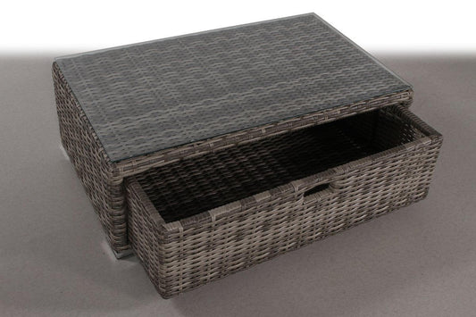 Living Source International wicker Rectangle Wicker Outdoor Coffee Table 22 W x 40 L