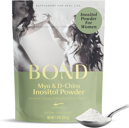 BOND Myo-Inositol & D-Chiro Inositol Powder \u2013 40:1 Ratio \u2013 Hormone Balance for Women, Cycle & Ovulation Support \u2013 90 Servings, Vegan, Sugar-Free