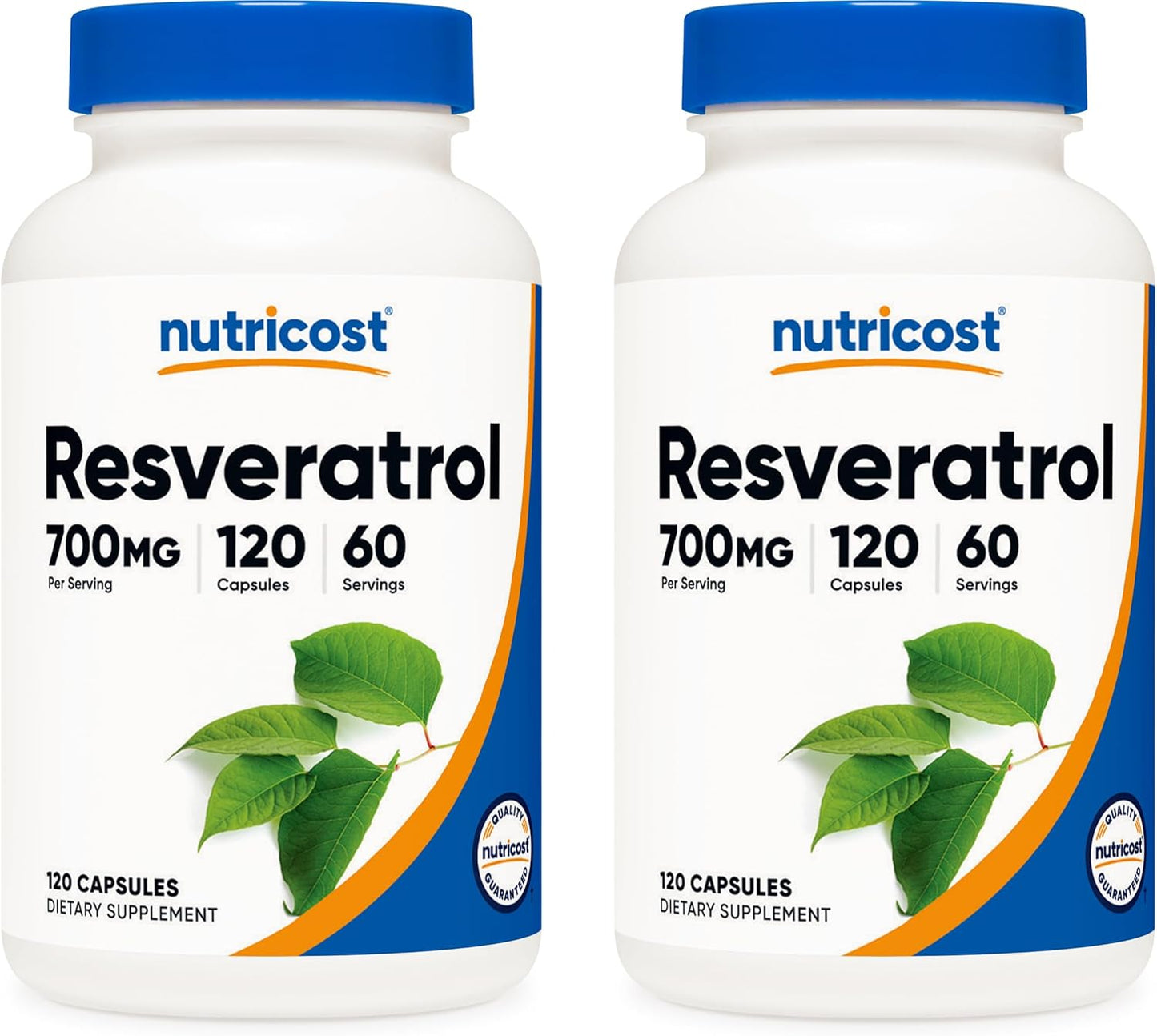 Nutricost Resveratrol 700mg; 120 Vegetable Capsules - 50% Trans-Resveratrol (2 Bottles)