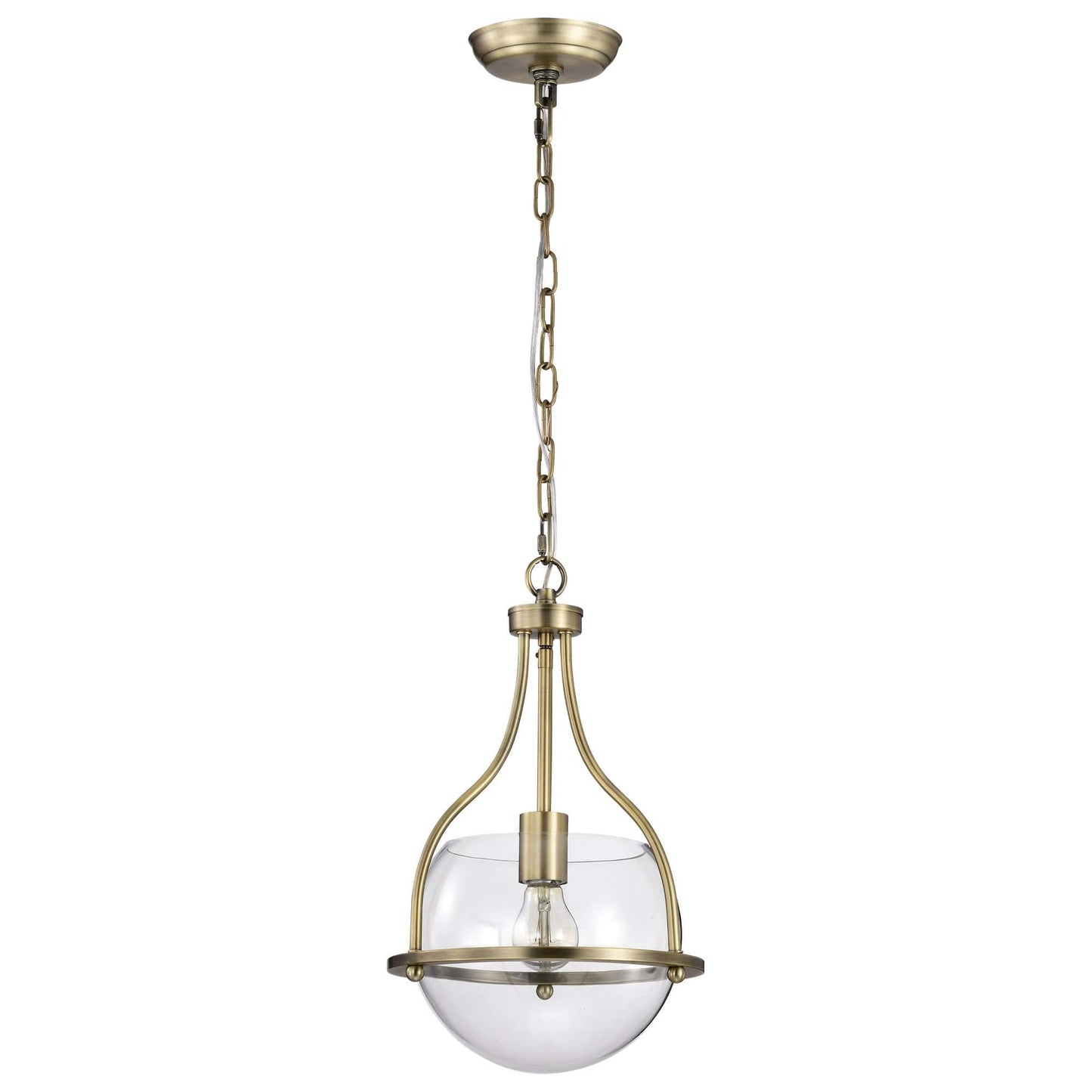 Nuvo Lighting Amado 1 - Light Vintage Brass Brass Steel Pendant Light