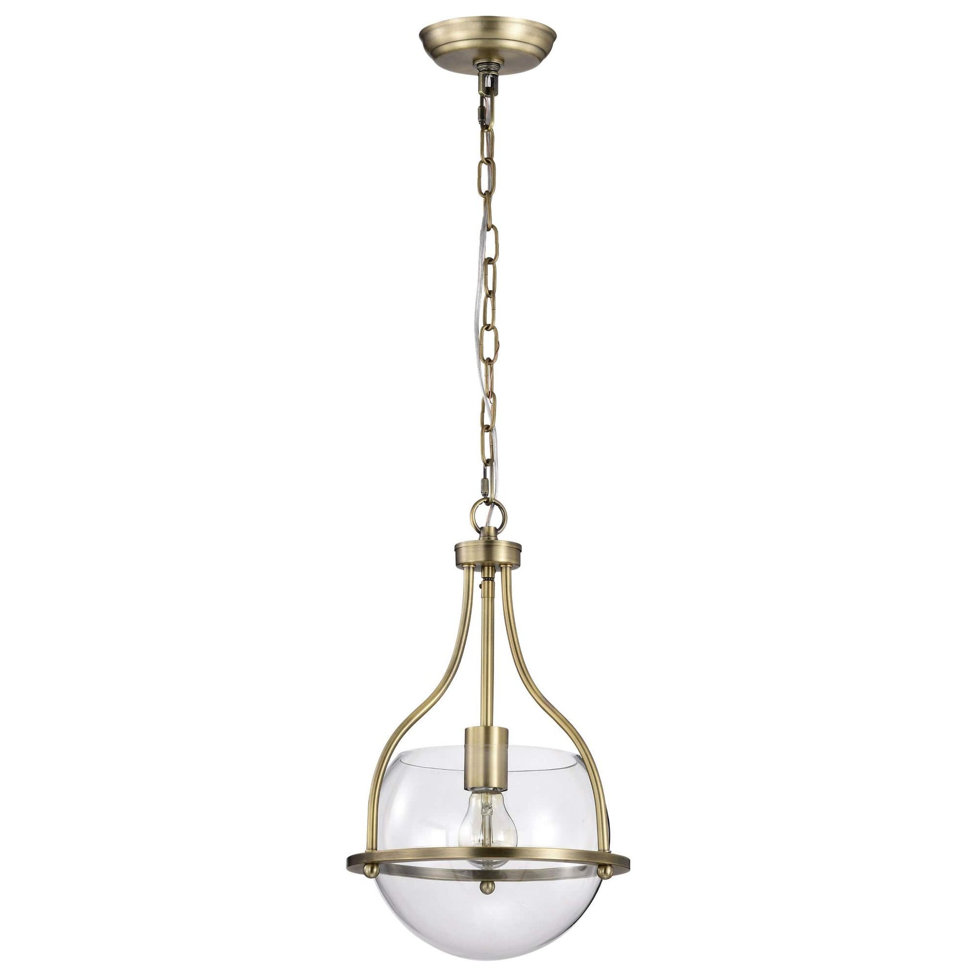 Nuvo Lighting Amado 1 - Light Vintage Brass Brass Steel Pendant Light