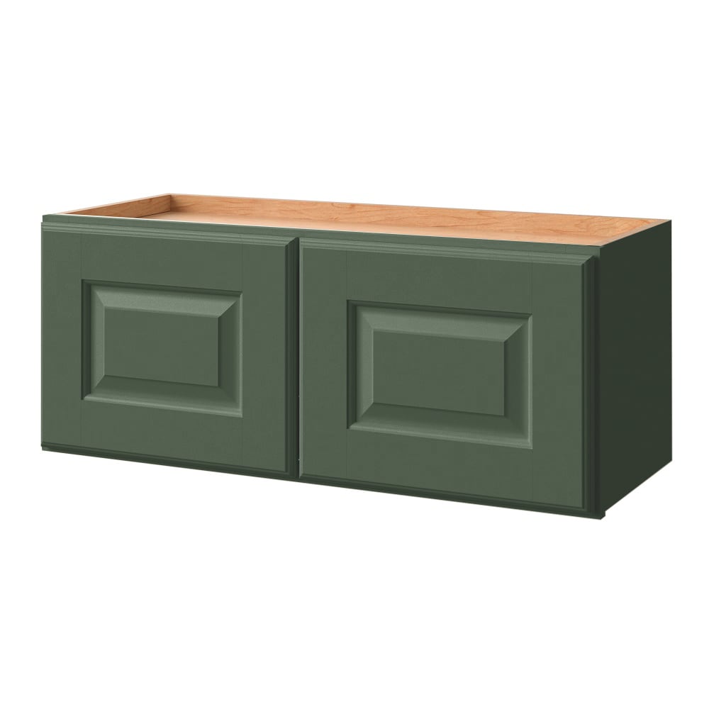 allen + roth Marston 30-in W x 12-in H x 12-in D Sage Wall Fully assembled Cabinet Raised Panel