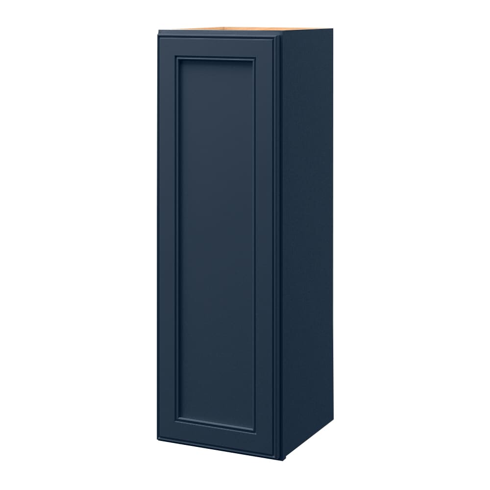 allen + roth Southam 12-in W x 39-in H x 12-in D Navy Wall Fully assembled Cabinet Recessed Panel