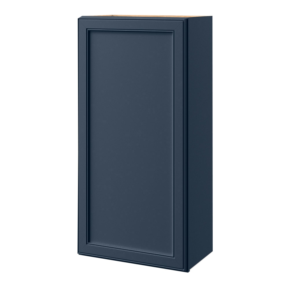 allen + roth Southam 21-in W x 42-in H x 12-in D Navy Wall Fully assembled Cabinet Recessed Panel