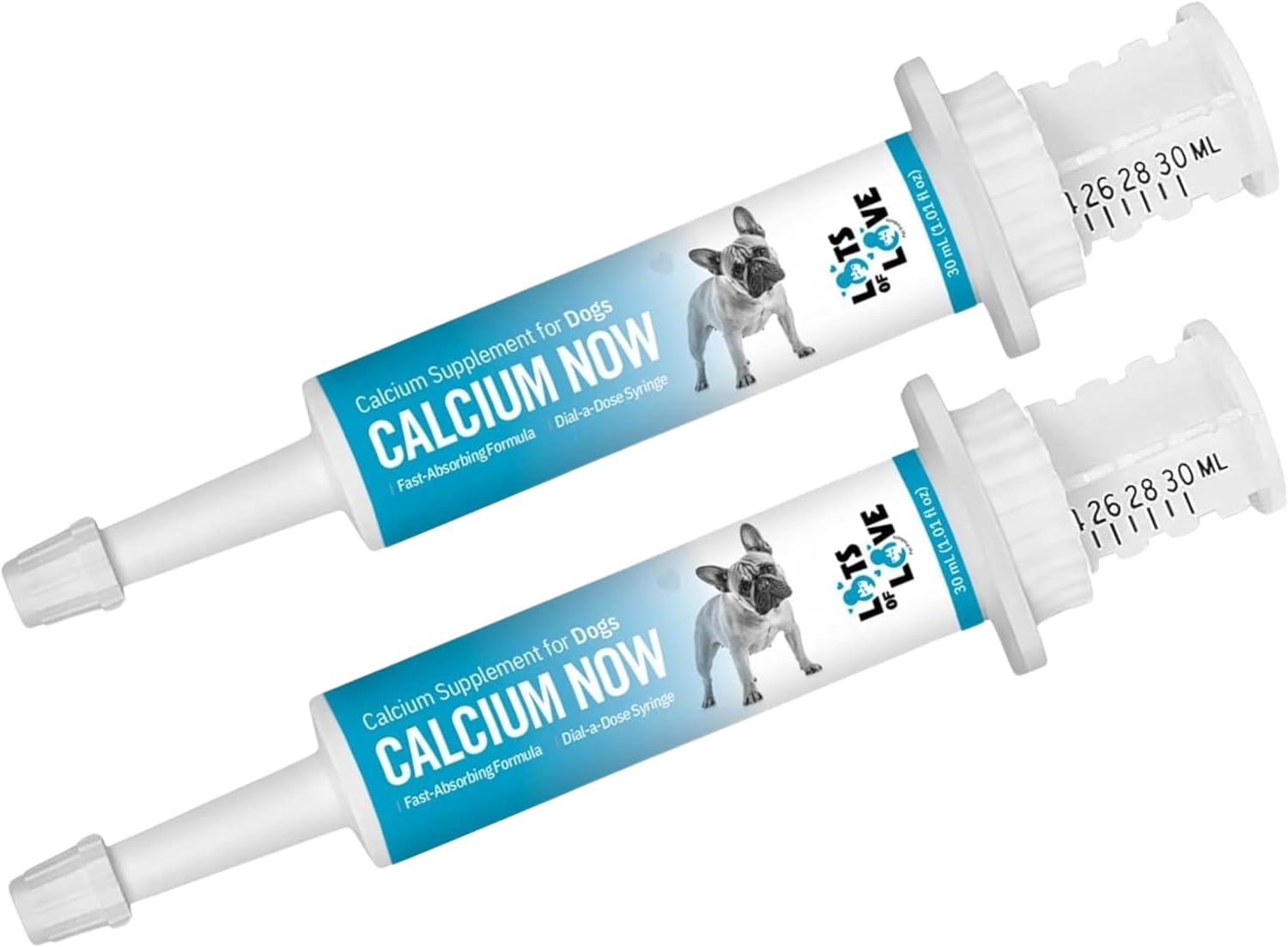 Calcium Now - Oral Calcium for Whelping Dogs - Dog & Cat Calcium Supplement Paste - Lots of Love (Vanilla, 30 ml Paste) (Pack of 2)