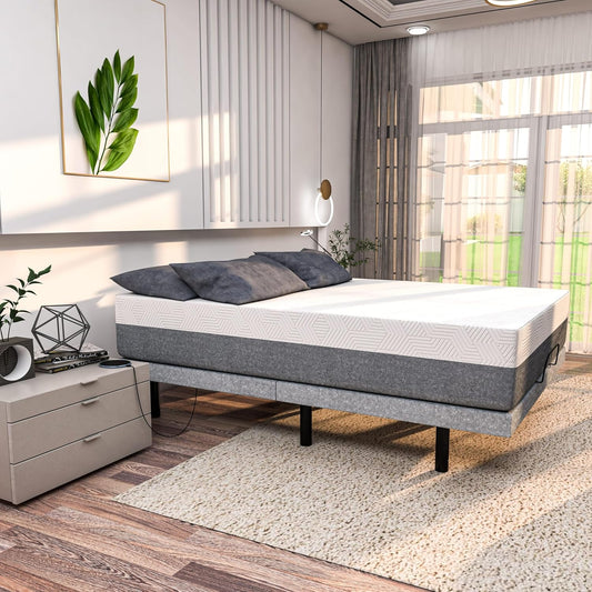 Renanim  Twin XL 10-inch Cooling Gel Memory Foam Firm Mattress in a Box - Breathable Bed Mattress for Cooler  Supportive Sleep