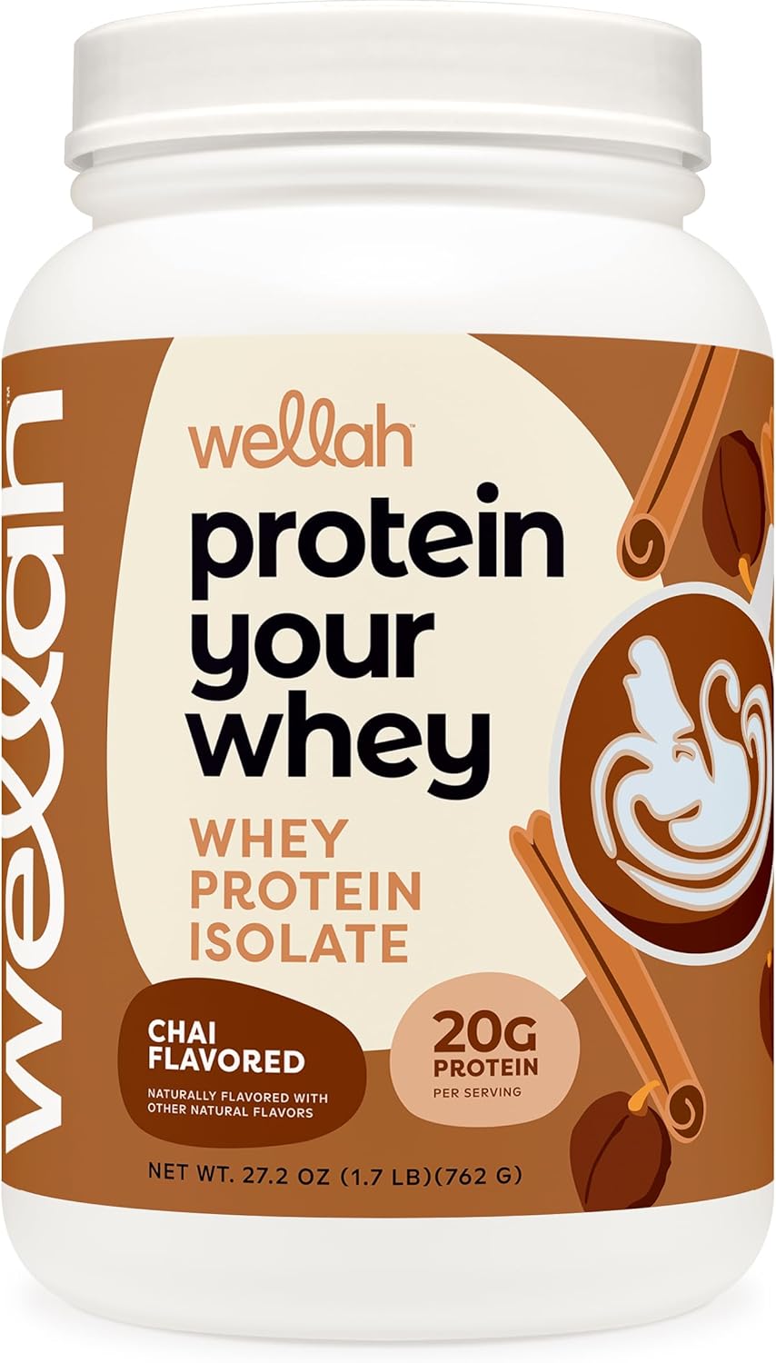 Wellah Protein Your Whey (30 Servings, Chai Flavored) - Whey Protein Isolate