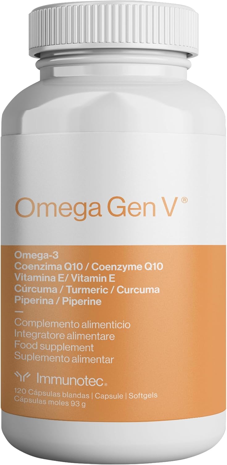 Omega Gen V® 5-in-1 Formula – Omega-3 Fish Oil (1,800mg) w/EPA & DHA + CoQ10, Turmeric, Piperine & Vitamin E | Fast Absorbing + Promotes Heart, Brain, Eye & Immune Health | 120 Soft Gels