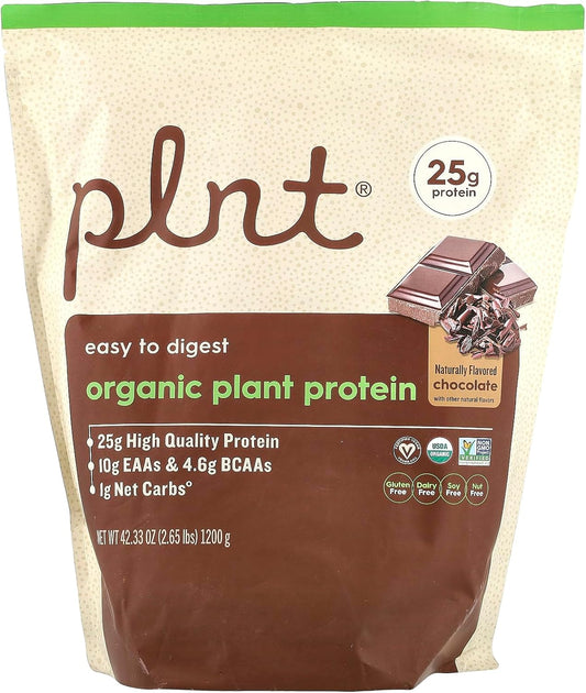 Organic Plant Protein Powder a" Chocolate a" 2.65 lbs./30 Servings