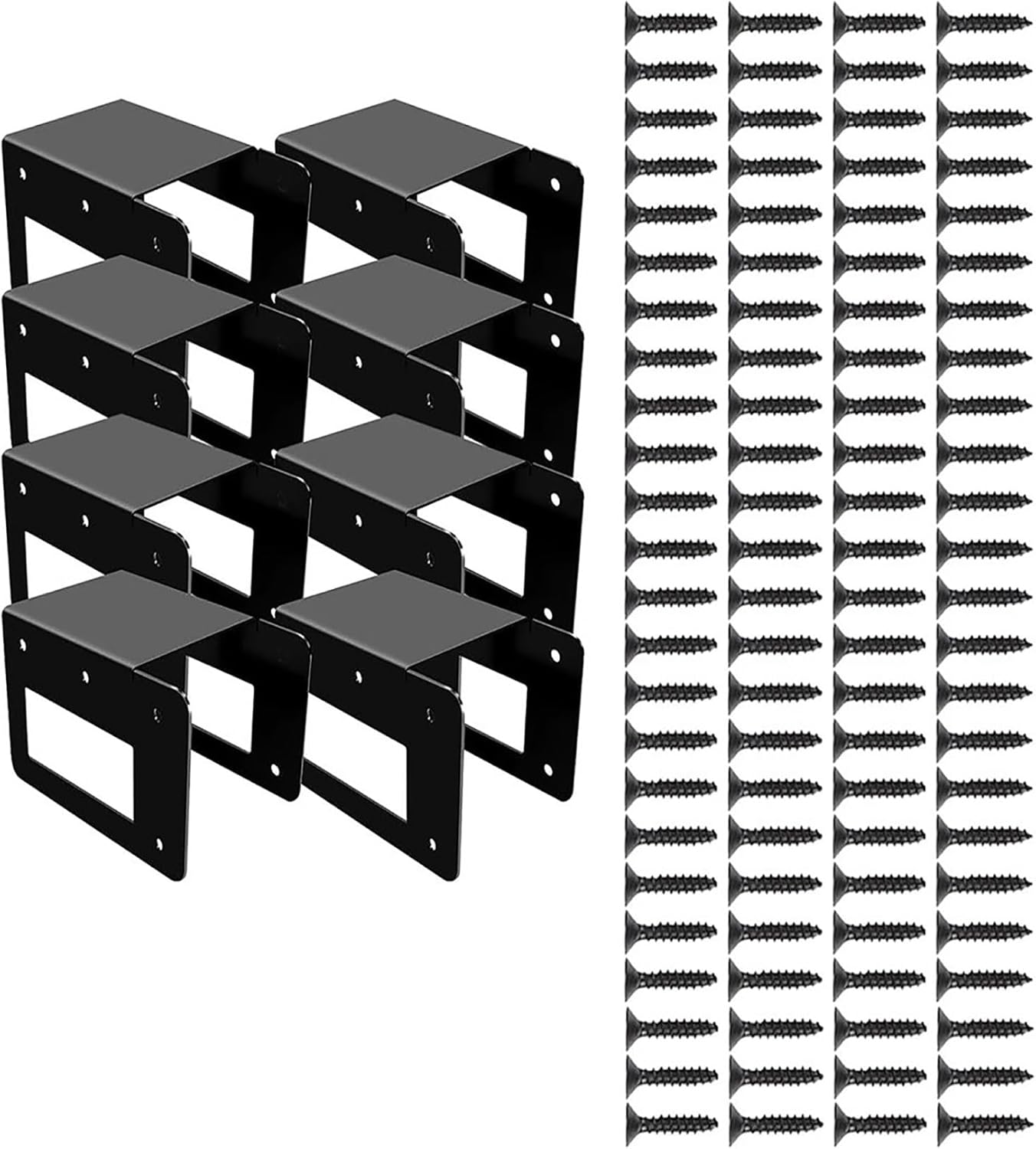 Firewood Log Storage Rack Bracket, Adjustable Heavy Duty Powder Coated Steel Holder for DIY Fireplace Wood Storage, Log Holder for Indoor Outdoor Fireplace(8pack)