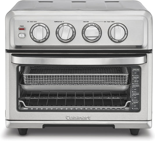 Cuisinart Air Fryer Toaster Oven with Grill, 1800W 8-1 Air Fryer Oven with Bake, Convection Bake, Grill, Broil and Warm Options, Large Capacity, 60-Minute Timer, TOA-70NAS, Stainless Steel