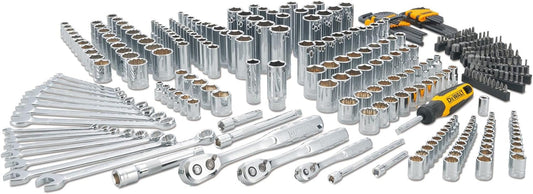 DEWALT Mechanics Tool Set, 1\/4", 3\/8", 1\/2" Drive Tools and Combo Wrenches, 341 Piece (DWMT45341)