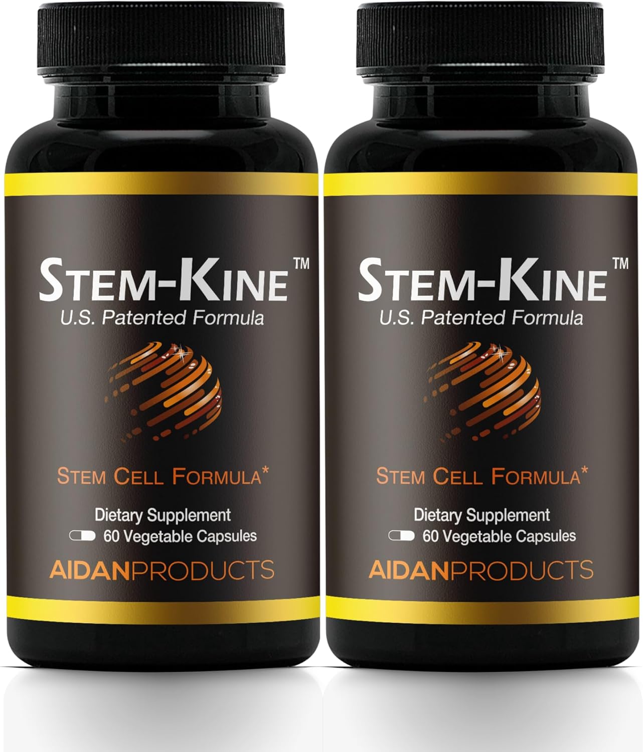 Stem-Kine Stem Cell Supplements, Clinically Proven to Increase Circulating Stem Cells, Pack of 2, Promoting Healing and Anti-Aging, 2 Pack of 60 Capsules Each