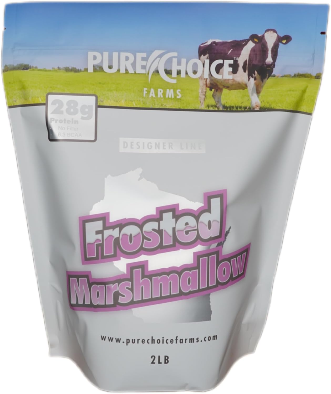 Pure Choice Frosted Marshmallow Whey Protein Isolate Powder, 28g Protein, Undenatured Whey, No Fillers (Frosted Marshallow Whey, 2 lb)