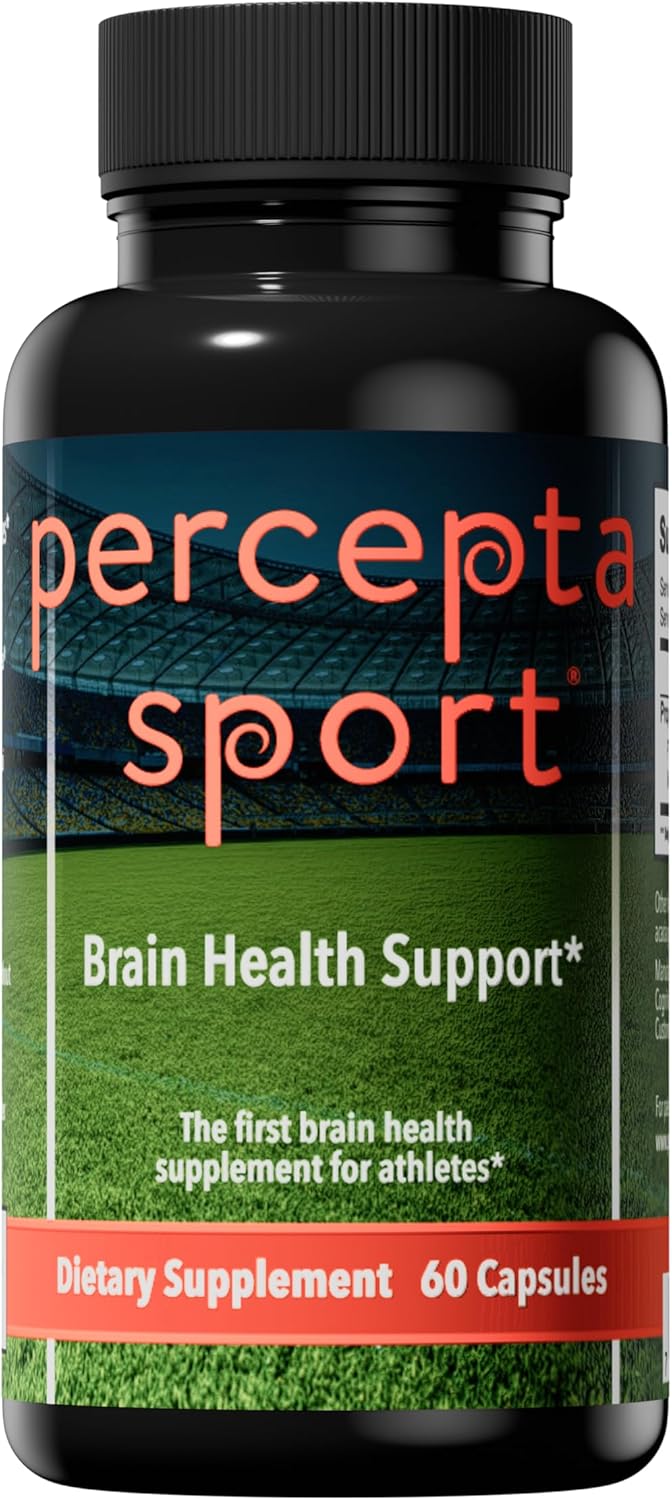 Percepta Sport Brain Supplement for Athletes - Natural Plant-Based Brain Health Supplement - Enhances Performance, Focus, Concentration, and Energy - 30 Day Supply