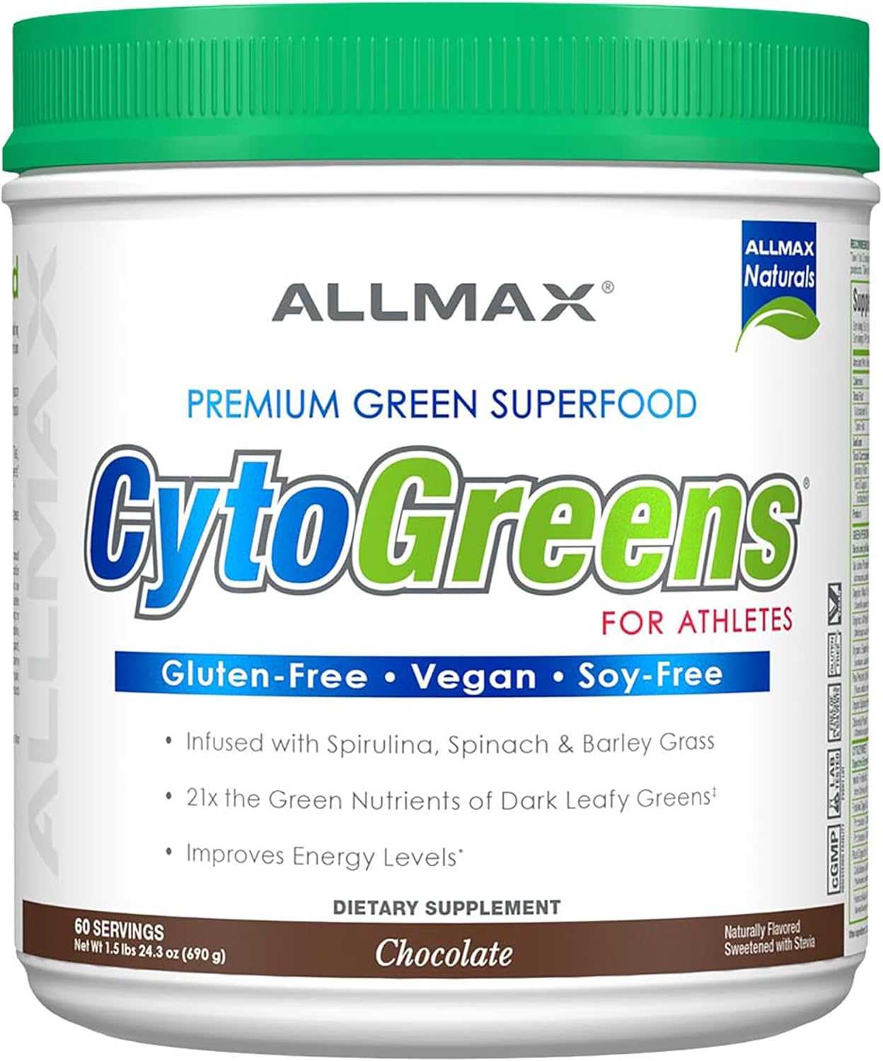 CytoGreens - Premium Green Superfood for Athletes Chocolate - 60 serving