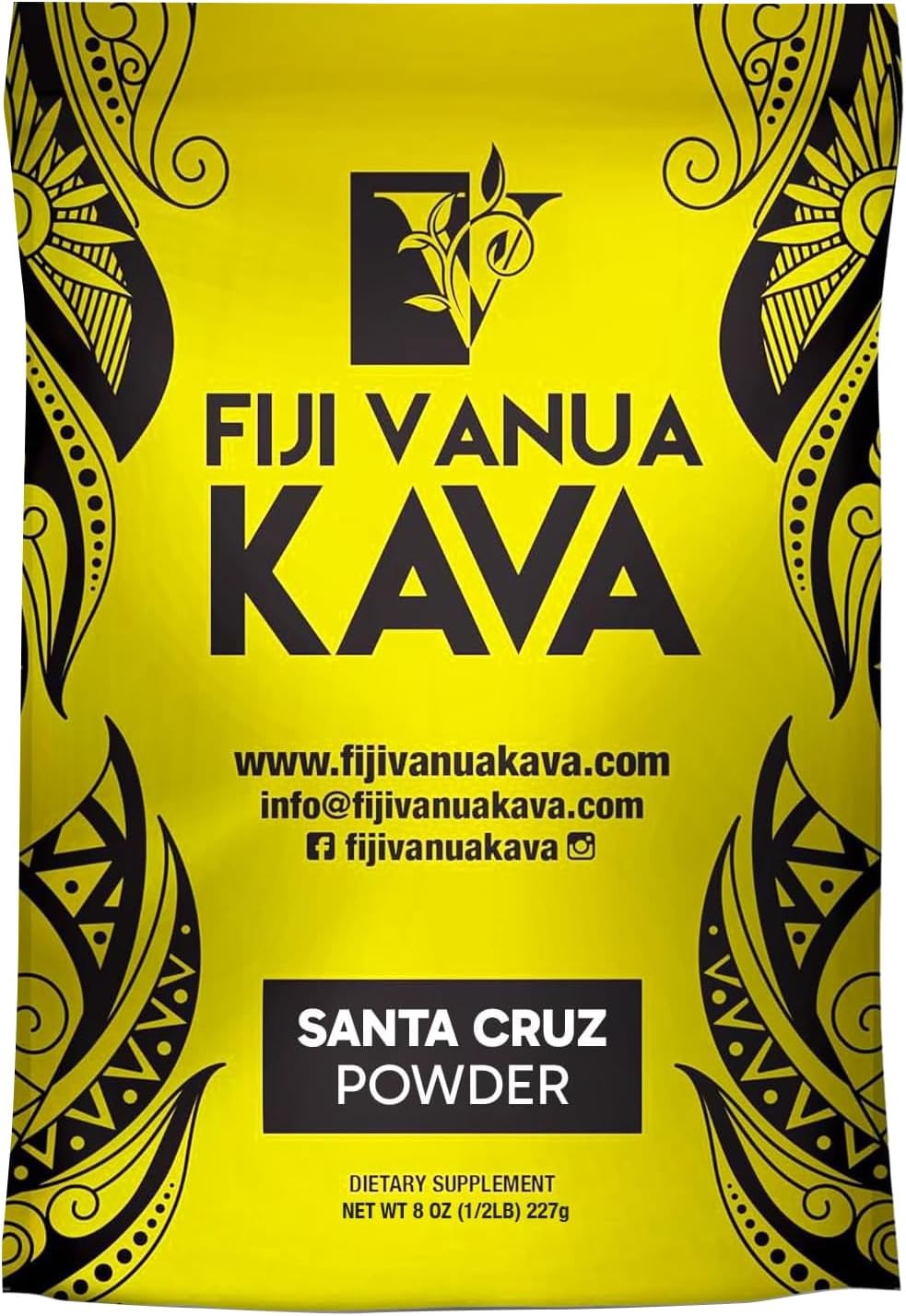 Premium Santa Cruz Powder, Medium Grind Noble Root, Easy to Prepare Kava with A Smooth and Creamy Taste, Kava Root Powder, 8 oz