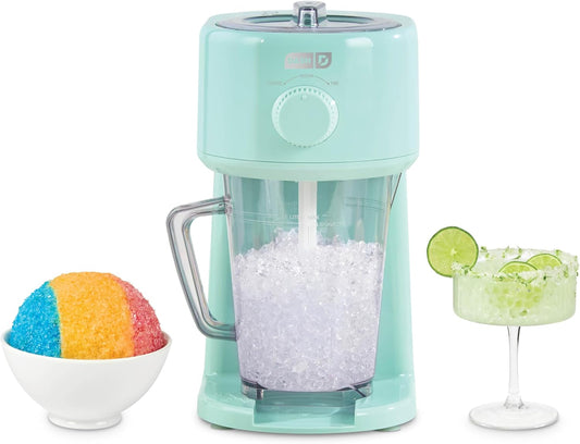 Dash Deluxe Shaved Ice & Slushy Maker with Serving Pitcher, 1L, Multi-Purpose Ice Shaver Machine for Homemade Shaved Ice, Snow Cones, Slushies, Cocktails & More - Aqua