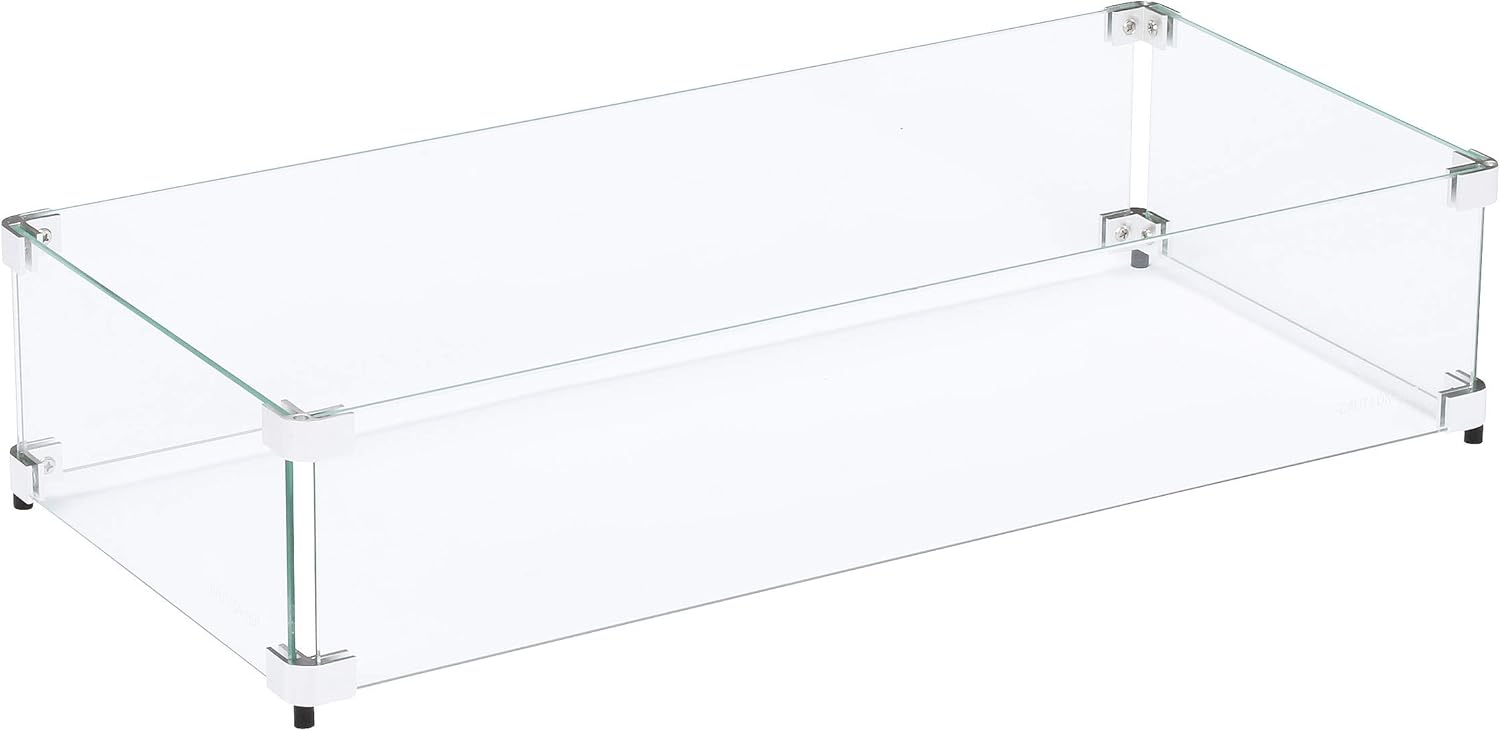 Custom Sized Wind Guard for Gas Fire Pits - Celestial Fire Glass