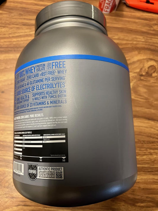 Zero Carb Whey Protein Powder, Vanilla 3.4lb