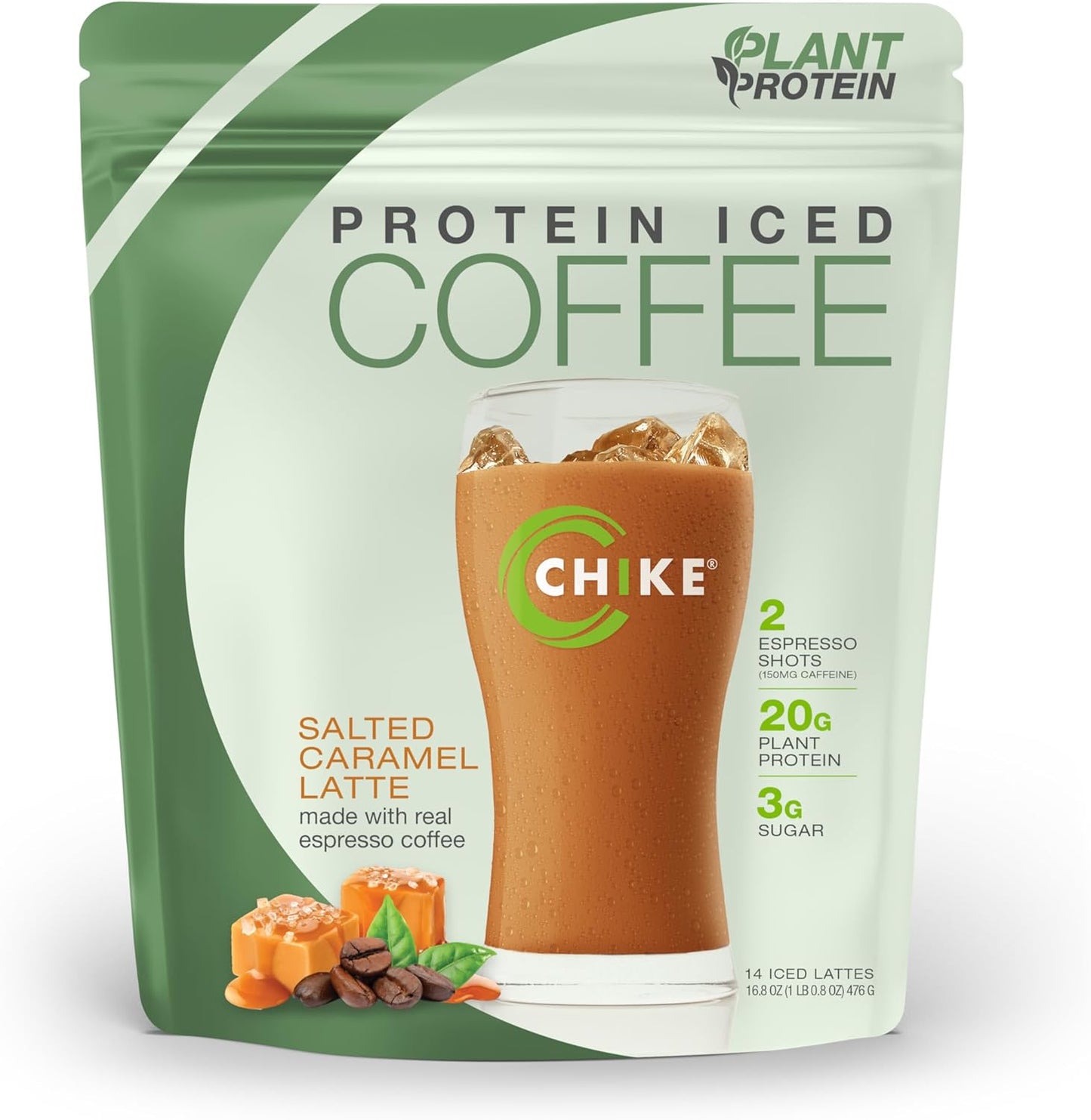 Chike Caramel Latte Iced Coffee Plant Protein, 16.8 OZ