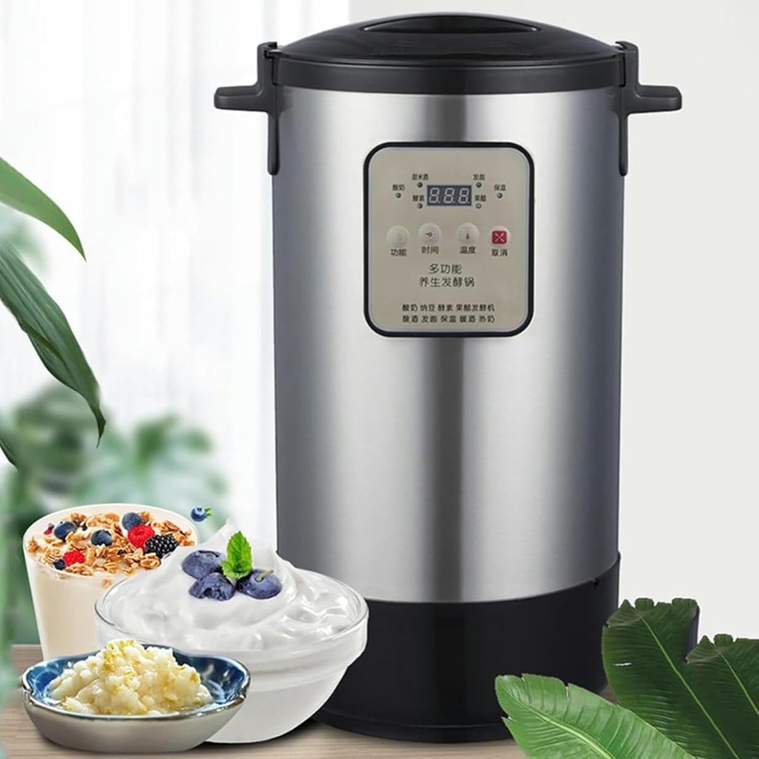 Electric Yogurt Fermenter, 12L Automatic Commercial Fermentation Machine, Dough Fermentation Natto Rice Wine Fruit Enzyme Fermenter, Time and Temperature Control