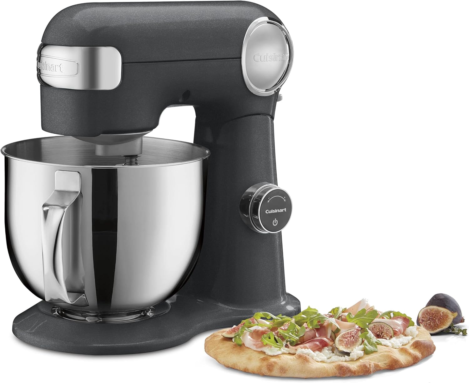 Cuisinart SMD-50GPH Precision Pro 5.5-Quart Digital Stand Mixer with 12-Speeds, 3 Preprogrammed Food Prep Settings, Mixing Bowl, Whisk, Flat Mixing Paddle, Dough Hook, and Splash Guard, Graphite