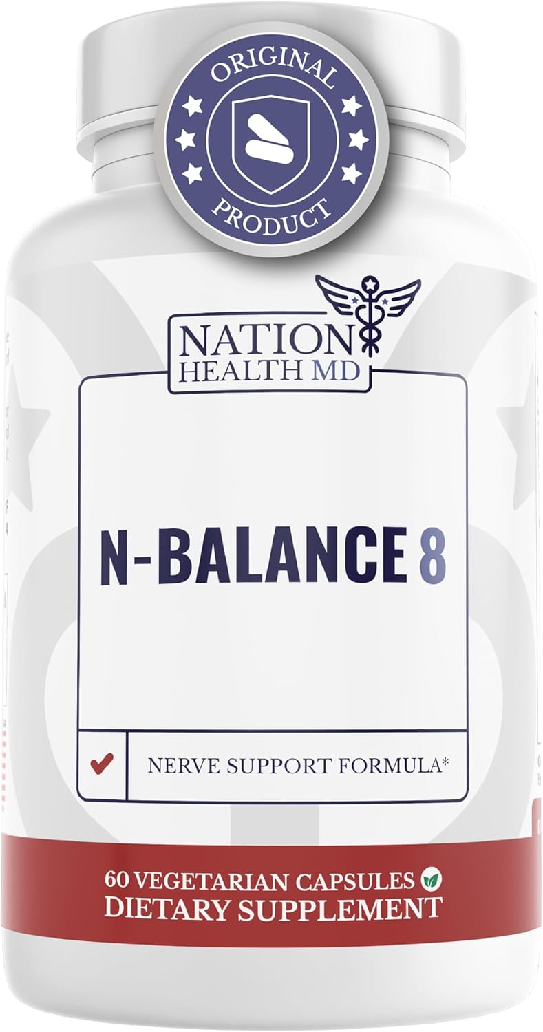N-Balance8 - Nerve Support Formula - Nerve Support Supplement with Alpha Lipoic Acid, Benfotiamine and ALA - Nerve Health Supplements for Men & Women, 60 Capsules