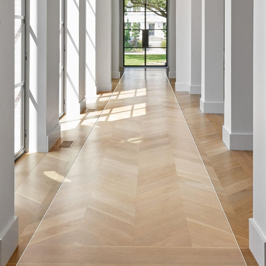 SALLOUS Runner Rug for Hallway, 3x10ft Plastic Floor Mat for Kitchen Entryway, Non-Slip Waterproof Runner Rug for Porch, Laundry, Vinyl Floor Protector Cover for Indoor & Outdoor (Clear)