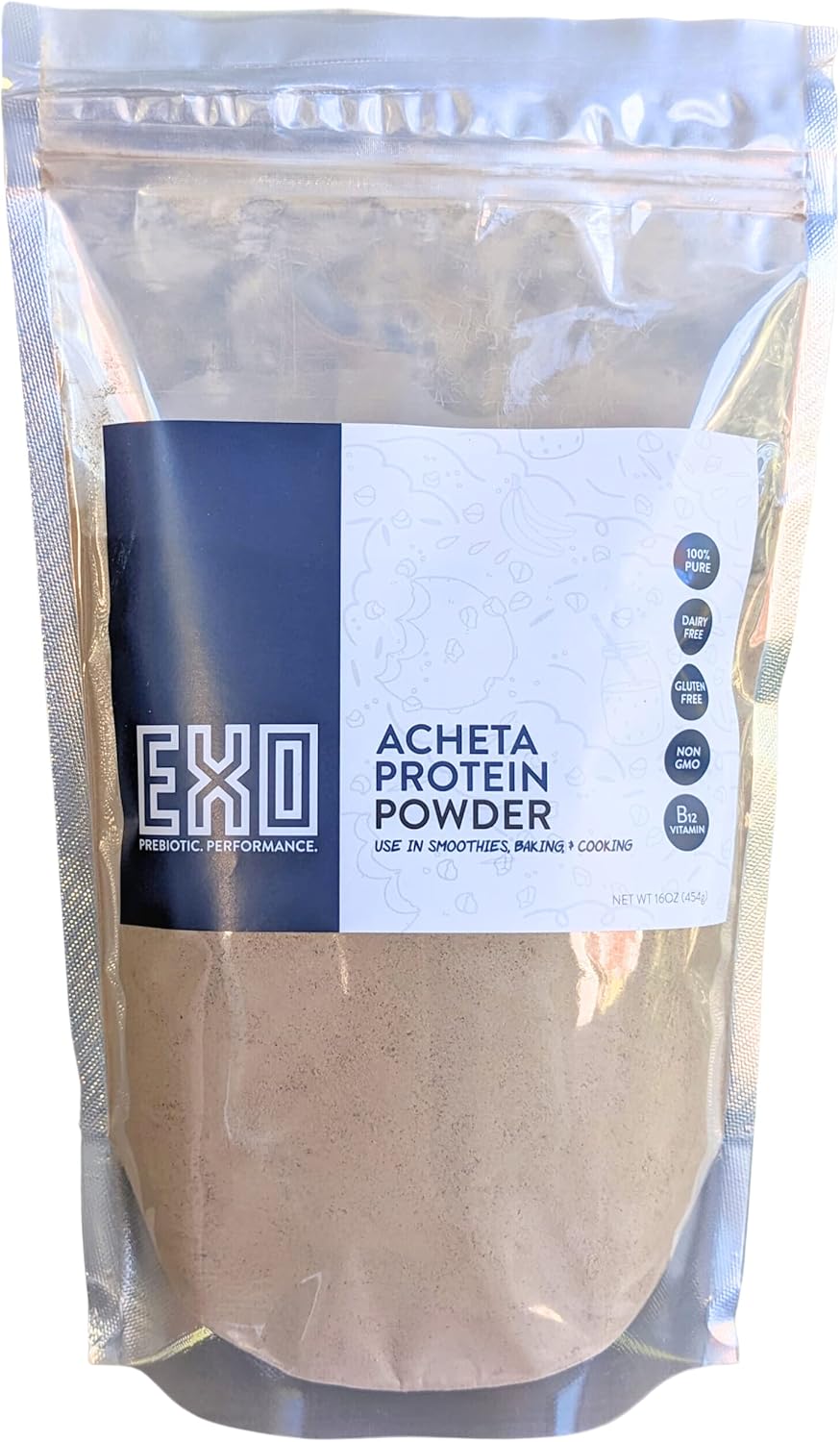EXO Pure Cricket Protein Powder, 1 Pound, Low Carb, Dairy Free, Gluten Free