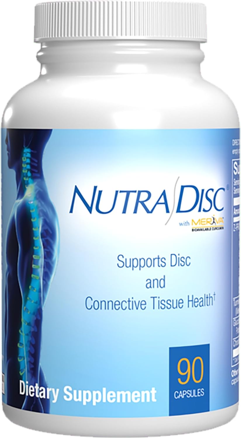 Nutra Disc & Joint Support Supplement - Clinically Formulated Restorative Cartilage Ligament and Tendon Supplement with Patented Meriva Curcumin & Glucosamine and Chondroitin for Adults - 45 Servings