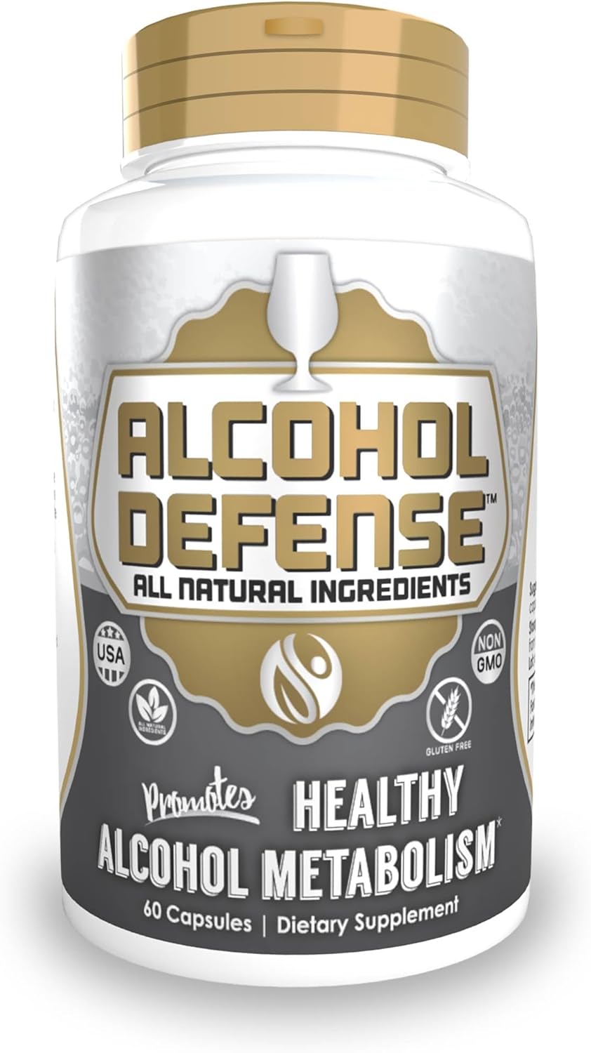 Alcohol Defense Capsules | 60 Count | Promotes Healthy Alcohol Metabolism | Contains Dihydromyricetin, Ginger Extract