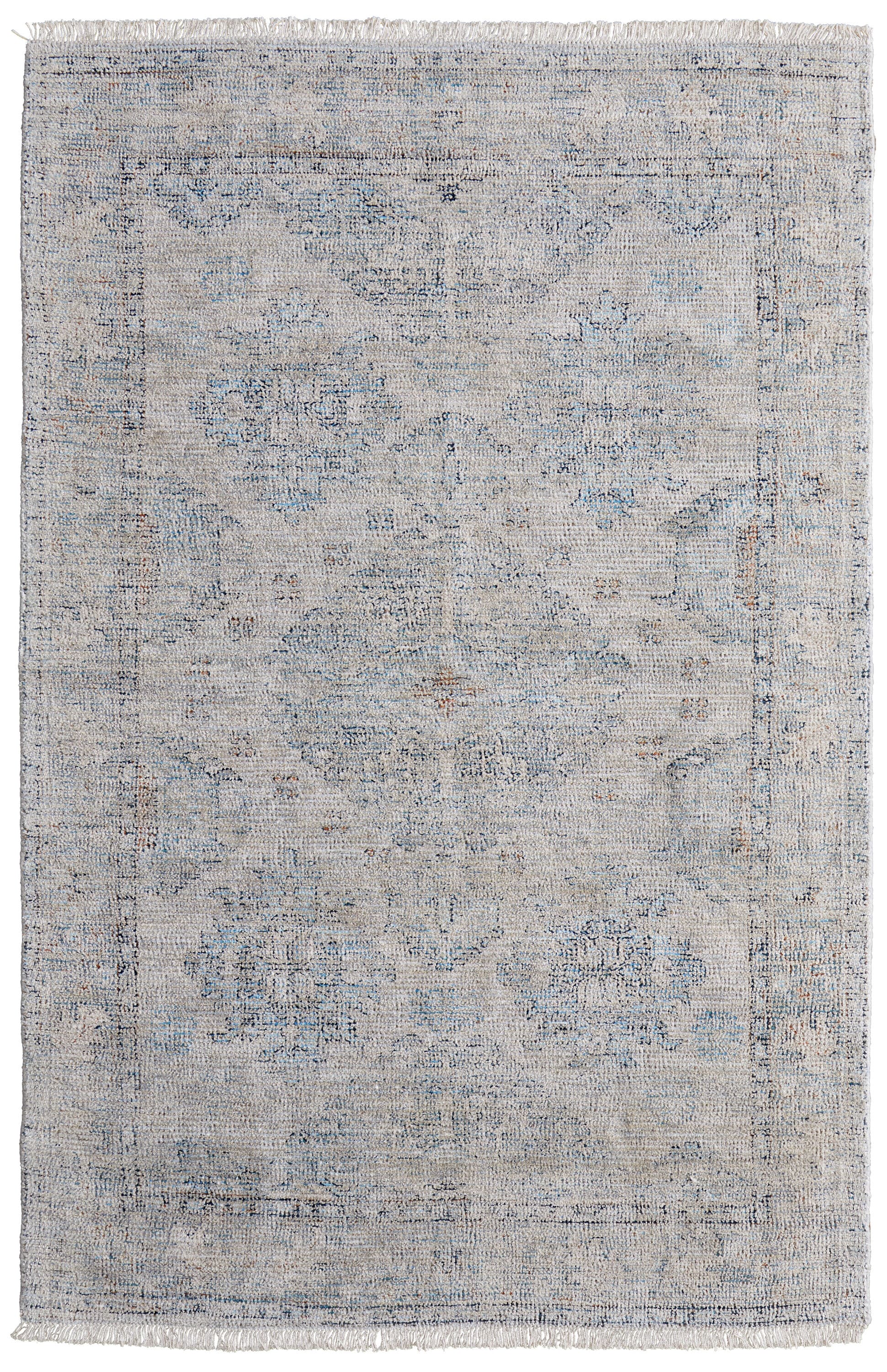 Room Envy Ramey 5 x 8 (ft) Loomed Wool Latte Tan/Natural Tan Rectangular Indoor Abstract Bohemian/Eclectic Area rug