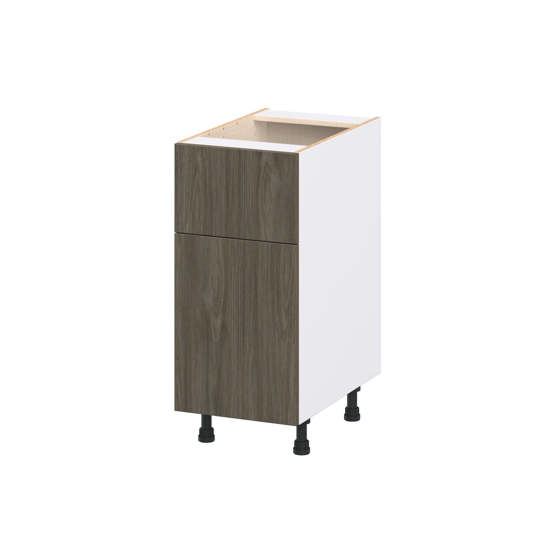 Hugo&Borg Savane 15-in W x 34.5-in H x 25-in D Burnt Walnut Base Fully assembled Cabinet Flat Panel