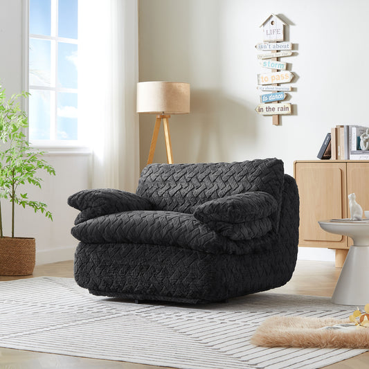 GDFStudio Liyasi Full Compression sofa chair with Swivel - Black