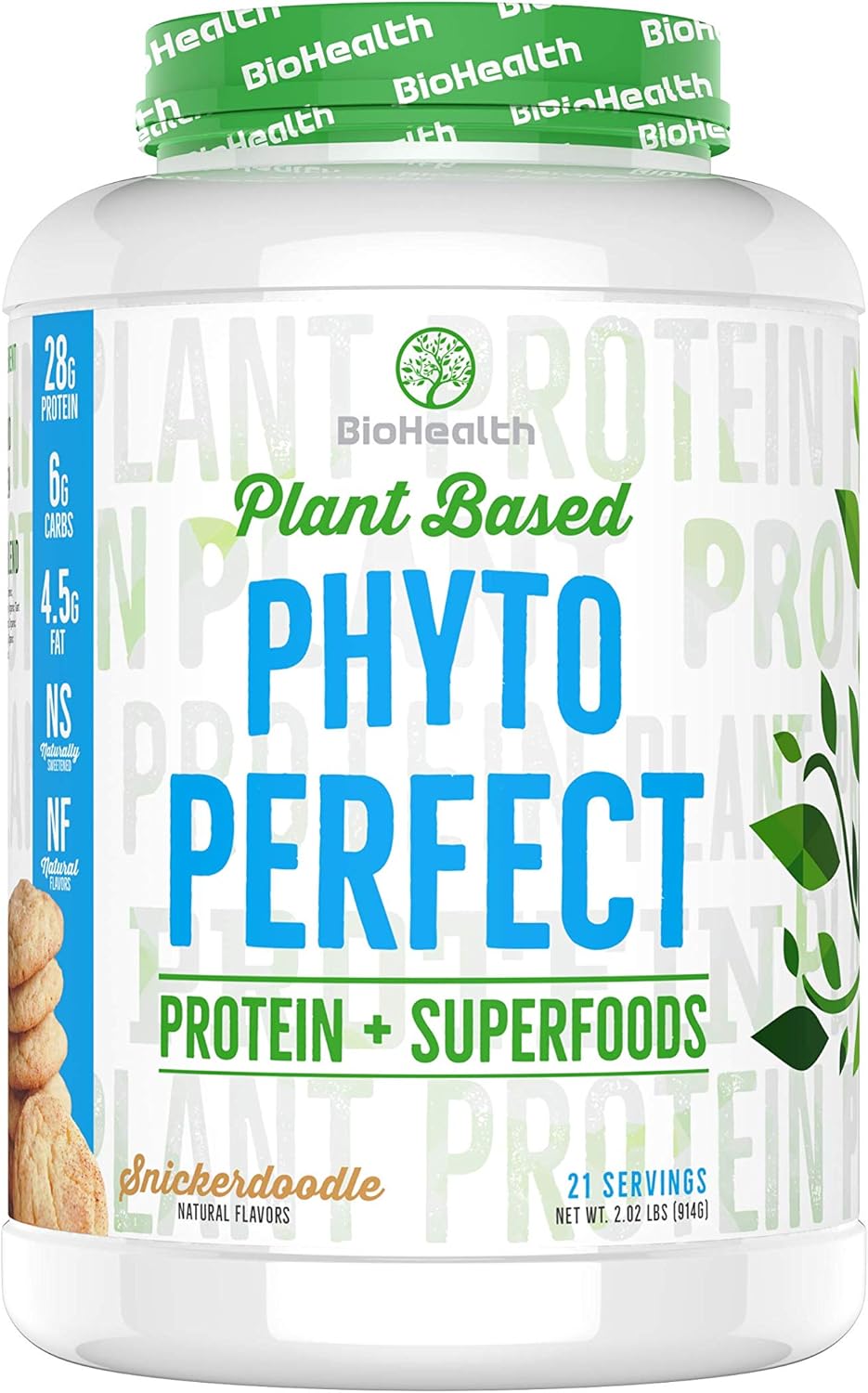 Phyto Perfect Snickerdoodle (2lb) | Vegan Protein Plus Superfoods | Protein Plus Organic Veggies and Organic Fruits