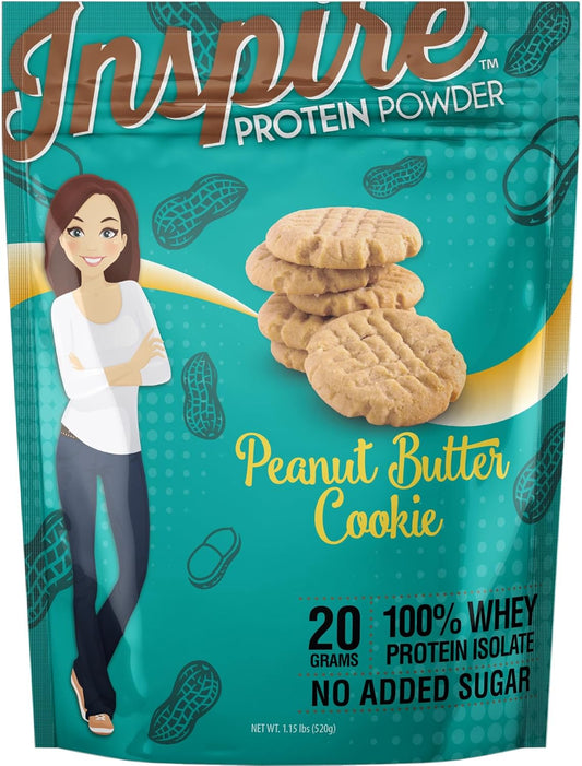 Inspire Peanut Butter Cookie 20g Whey Protein Isolate Powder (20 Servings)