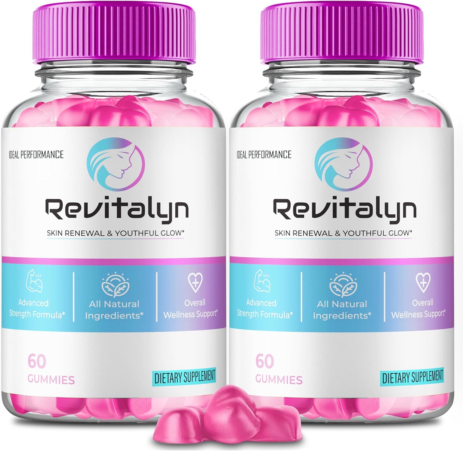 Revitalyn Gummies, Premium Revitalyn Supplement for Healthy Hair, Skin and Nails Gummys, All Natural Revi Talyn Gummy Supports Hair Growth, Glowing Skin & Strong Nails Reviews (2 Pack)